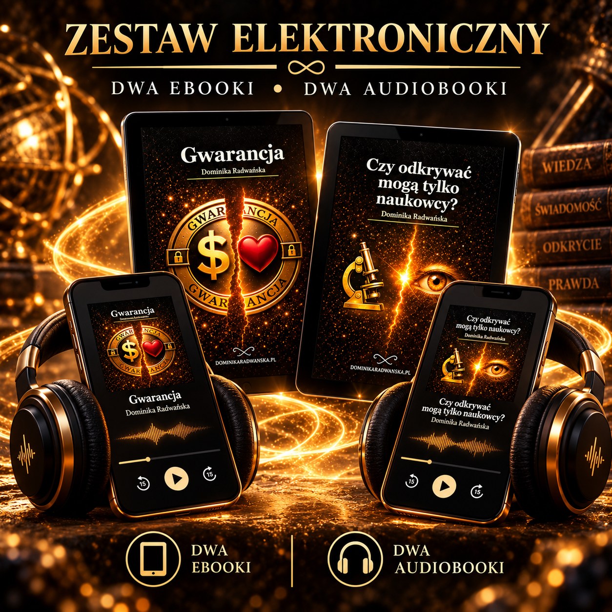 Zestaw elektroniczny: Gwarancja + Czy odkrywać mogą tylko naukowcy? – e-booki i audiobooki