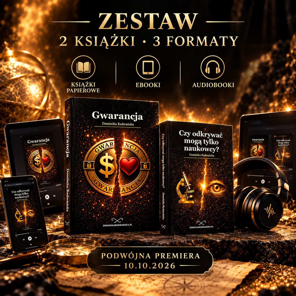 Zestaw: Gwarancja + Czy odkrywać mogą tylko naukowcy? – papier, e-booki i audiobooki